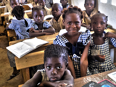 Young children in a classroom.