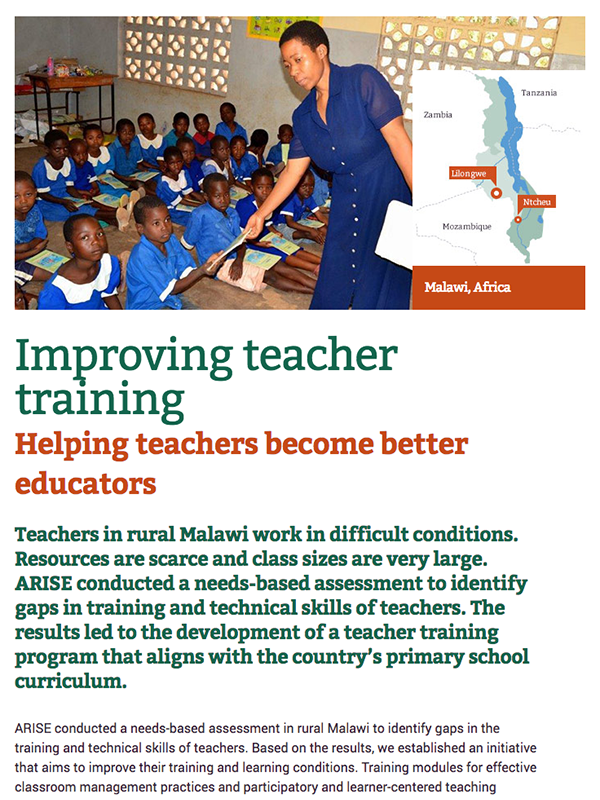 Winrock International » Success Story: Improving Teacher Training